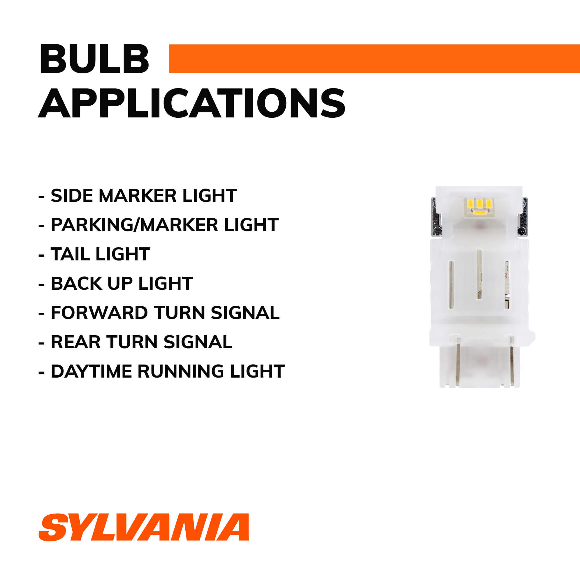 SYLVANIA 3157 WHITE SYL LED Mini Bulb 2 Pack